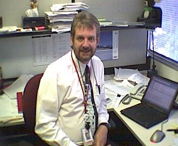 Graham Starkey at his desk